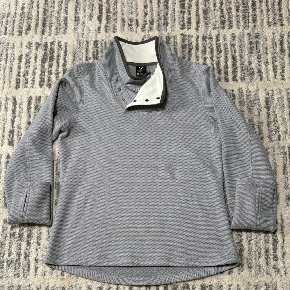 White Sierra Women's Gray Cowl Neck Sweater-Medium